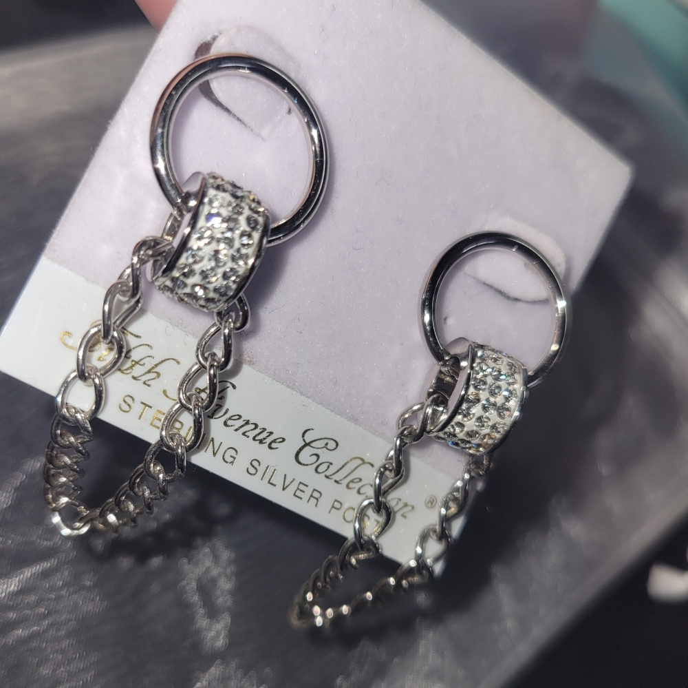 Fifth Avenue Collection 'Baroque Link' Swarovski Crystal Earrings